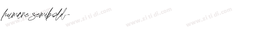 humane semibold字体转换